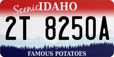 ID license plate 2T8250A