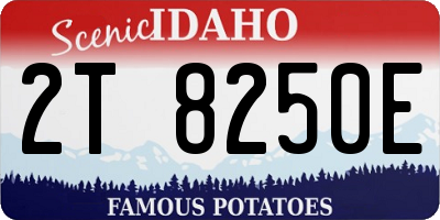 ID license plate 2T8250E
