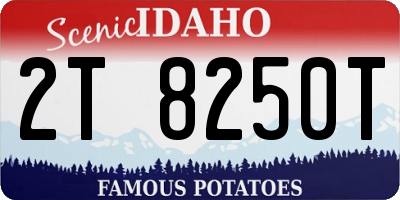 ID license plate 2T8250T