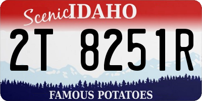 ID license plate 2T8251R