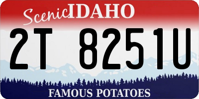 ID license plate 2T8251U