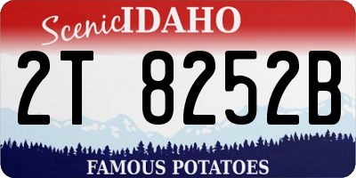 ID license plate 2T8252B