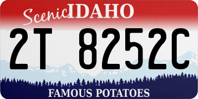 ID license plate 2T8252C