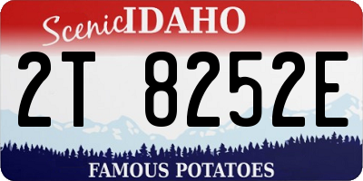 ID license plate 2T8252E