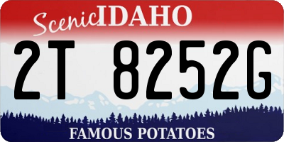 ID license plate 2T8252G