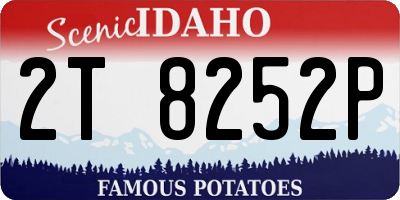 ID license plate 2T8252P