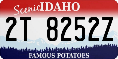 ID license plate 2T8252Z