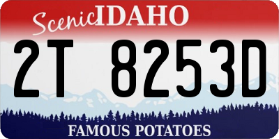 ID license plate 2T8253D