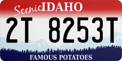 ID license plate 2T8253T