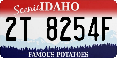 ID license plate 2T8254F