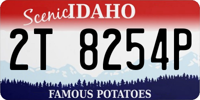 ID license plate 2T8254P