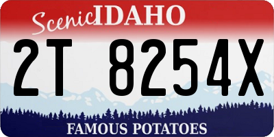 ID license plate 2T8254X