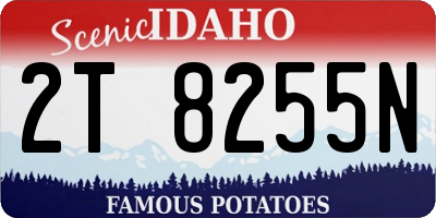 ID license plate 2T8255N