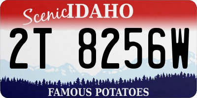 ID license plate 2T8256W