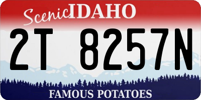 ID license plate 2T8257N