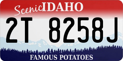 ID license plate 2T8258J