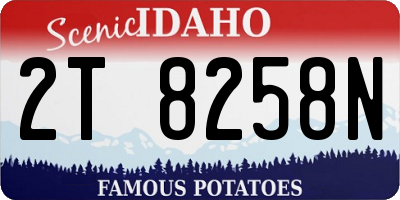 ID license plate 2T8258N