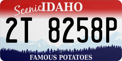 ID license plate 2T8258P