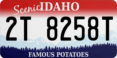 ID license plate 2T8258T