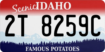 ID license plate 2T8259C