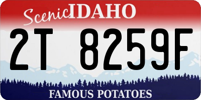 ID license plate 2T8259F