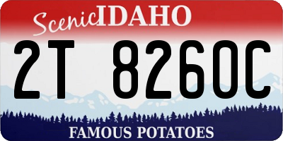 ID license plate 2T8260C