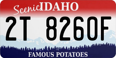 ID license plate 2T8260F