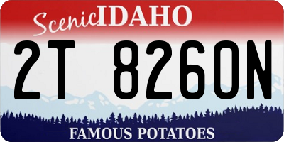 ID license plate 2T8260N