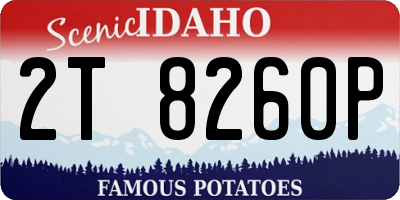 ID license plate 2T8260P