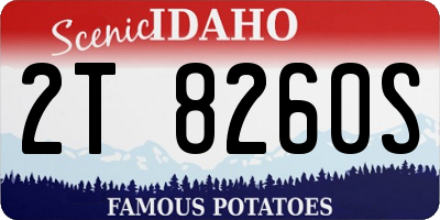 ID license plate 2T8260S
