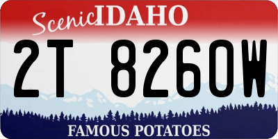 ID license plate 2T8260W