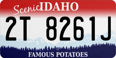 ID license plate 2T8261J