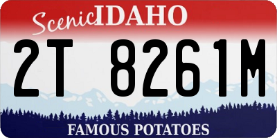 ID license plate 2T8261M