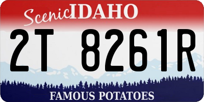 ID license plate 2T8261R