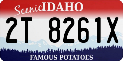 ID license plate 2T8261X