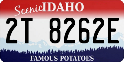 ID license plate 2T8262E