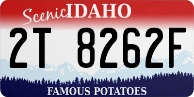 ID license plate 2T8262F