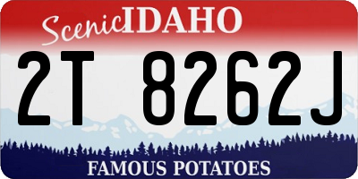 ID license plate 2T8262J