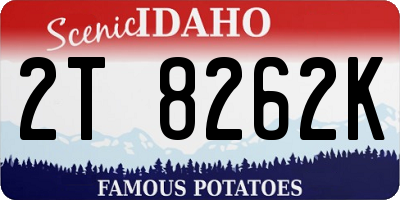 ID license plate 2T8262K