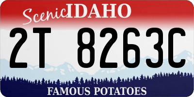ID license plate 2T8263C