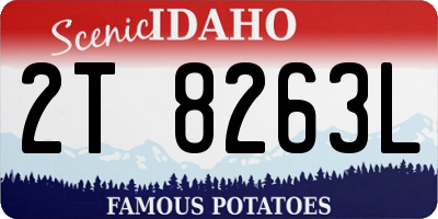 ID license plate 2T8263L