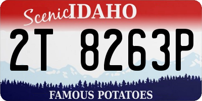 ID license plate 2T8263P