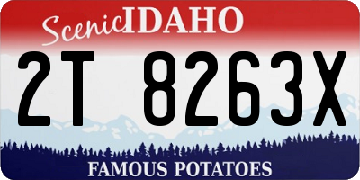 ID license plate 2T8263X