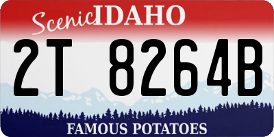 ID license plate 2T8264B