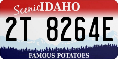 ID license plate 2T8264E