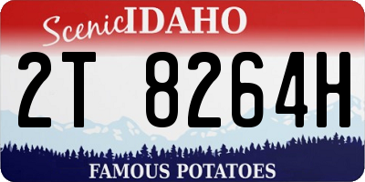 ID license plate 2T8264H