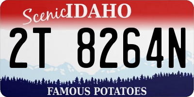 ID license plate 2T8264N