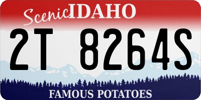 ID license plate 2T8264S