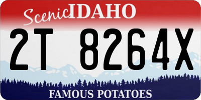 ID license plate 2T8264X