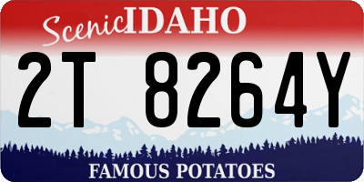 ID license plate 2T8264Y